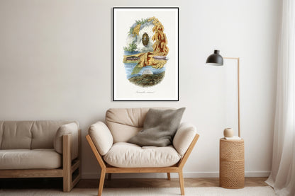 Plakat  Ślimak Wulkaniczny, Gervais Vintage do Salonu