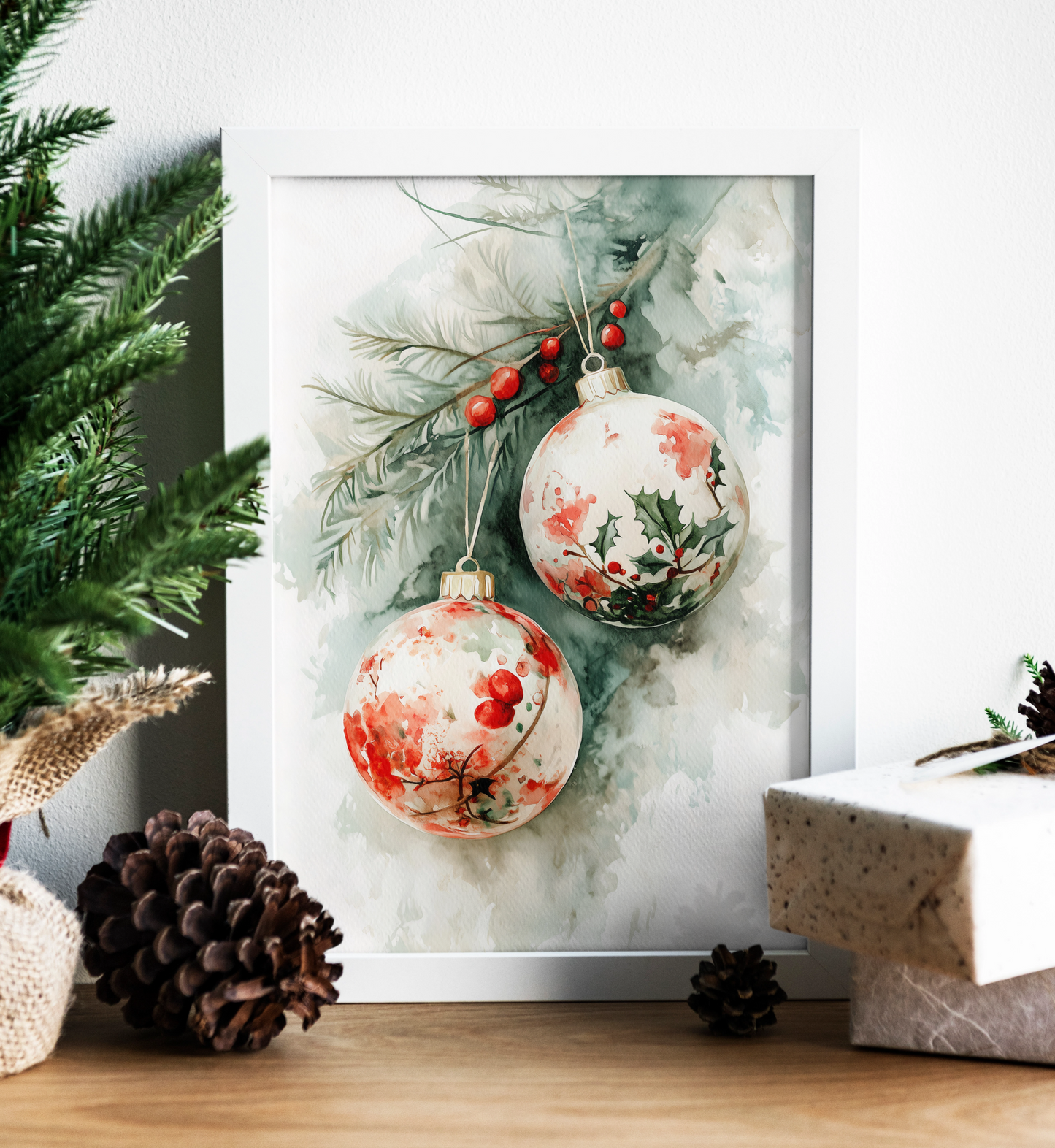 Plakat  Bombki 3 Świąteczny Zimowy Boże Narodzenie Święta