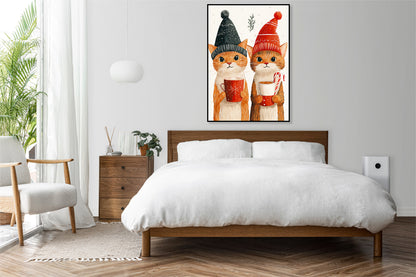 Plakat  Kotki 2 Świąteczny Zimowy Boże Narodzenie Święta