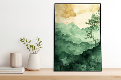 Plakat  Liście i Linie Minimalistyczny , Wnętrza Styl Skandynawski,