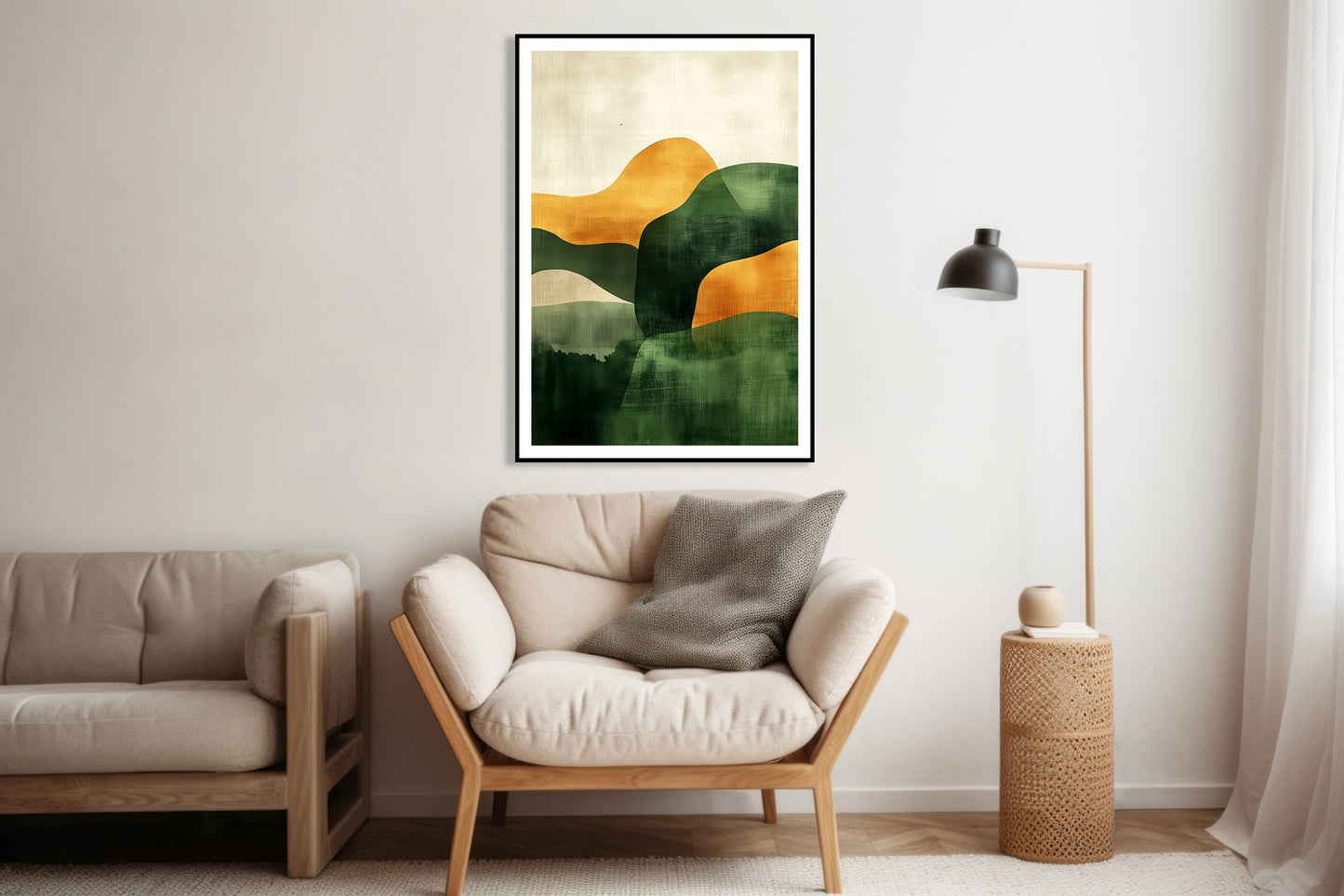 Plakat  Linia Minimalistyczny , Wnętrza Styl Skandynawski