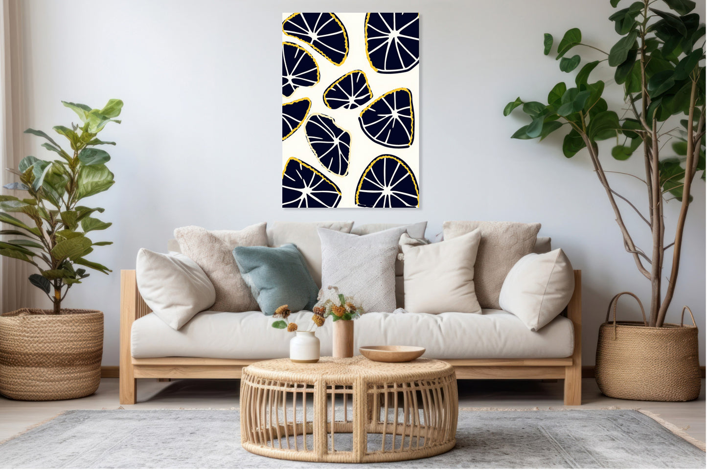 Obraz  Cytrusy Minimalistyczny , Wnętrza Styl Skandynawski, Boho