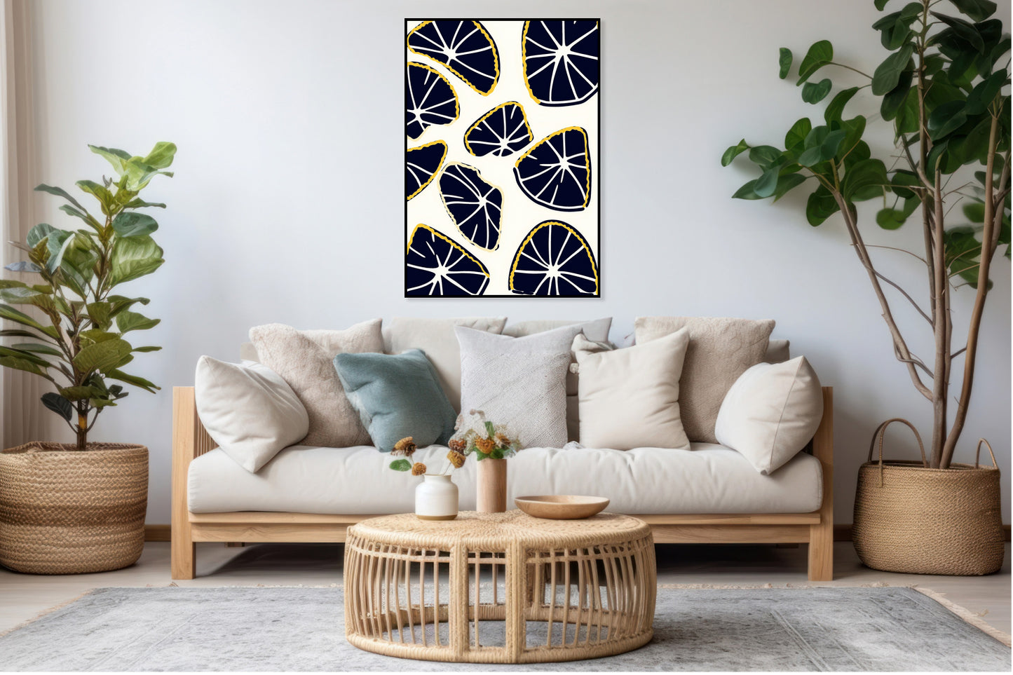 Plakat  Cytrusy Minimalistyczny , Wnętrza Styl Skandynawski, Boho