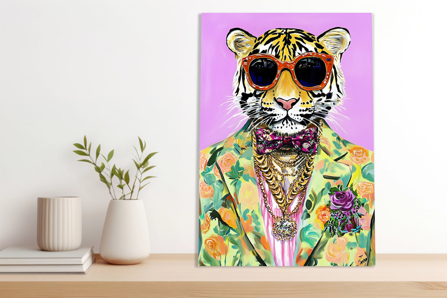 Obraz  Vintage Plakat Artystyczny | Portret Tygrysa | Pop Art