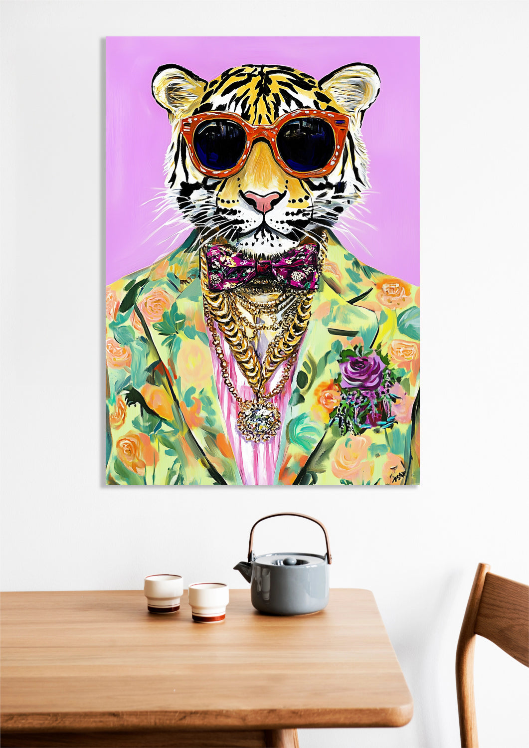 Obraz  Vintage Plakat Artystyczny | Portret Tygrysa | Pop Art