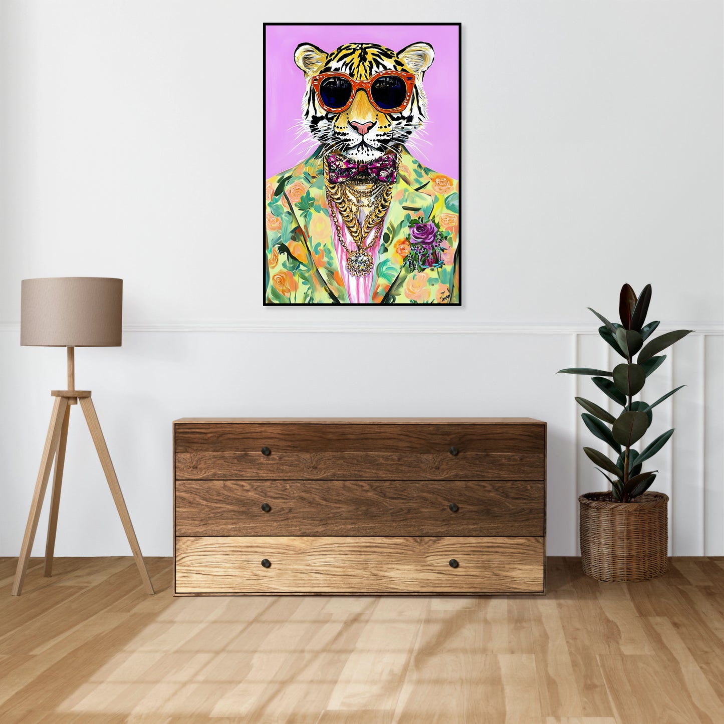 Plakat  Vintage Plakat Artystyczny | Portret Tygrysa | Pop Art