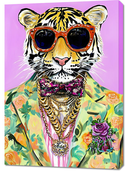 Obraz  Vintage Plakat Artystyczny | Portret Tygrysa | Pop Art