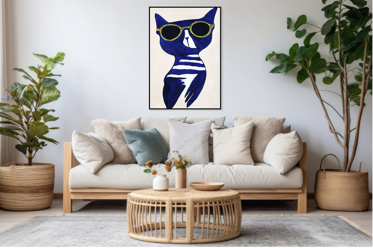 Plakat   Plażowicz Minimalistyczny , Wnętrza Styl Boho, Skandynawski