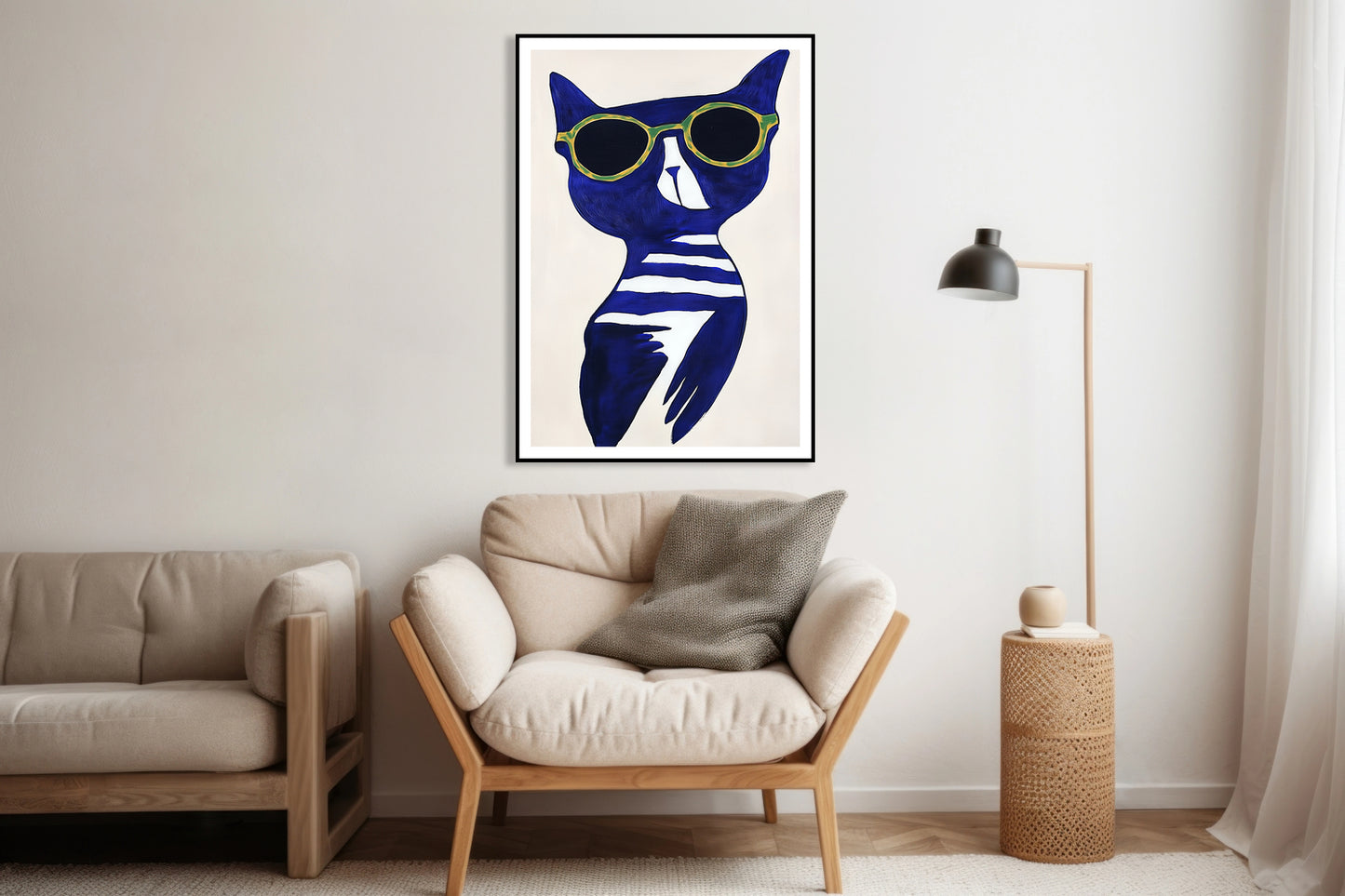 Plakat   Plażowicz Minimalistyczny , Wnętrza Styl Boho, Skandynawski