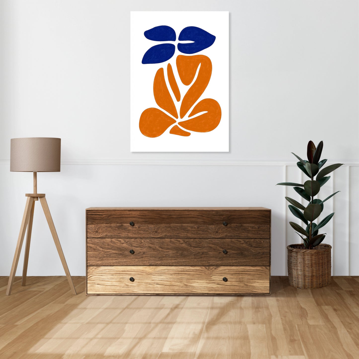 Obraz  Siad Minimalistyczny , Wnętrza Styl Skandynawski, Boho