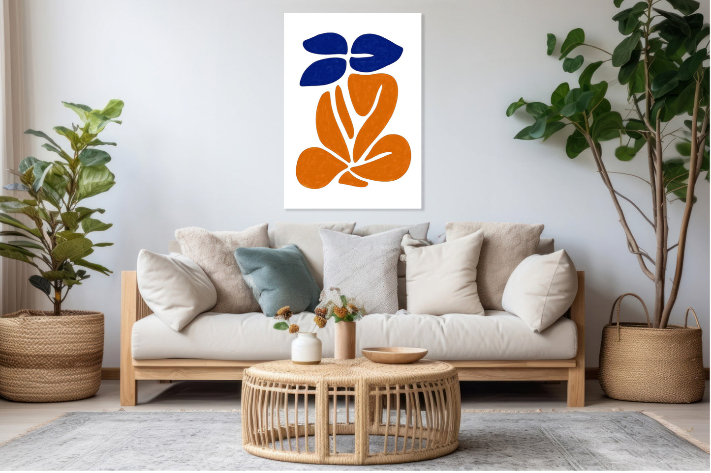 Obraz  Siad Minimalistyczny , Wnętrza Styl Skandynawski, Boho