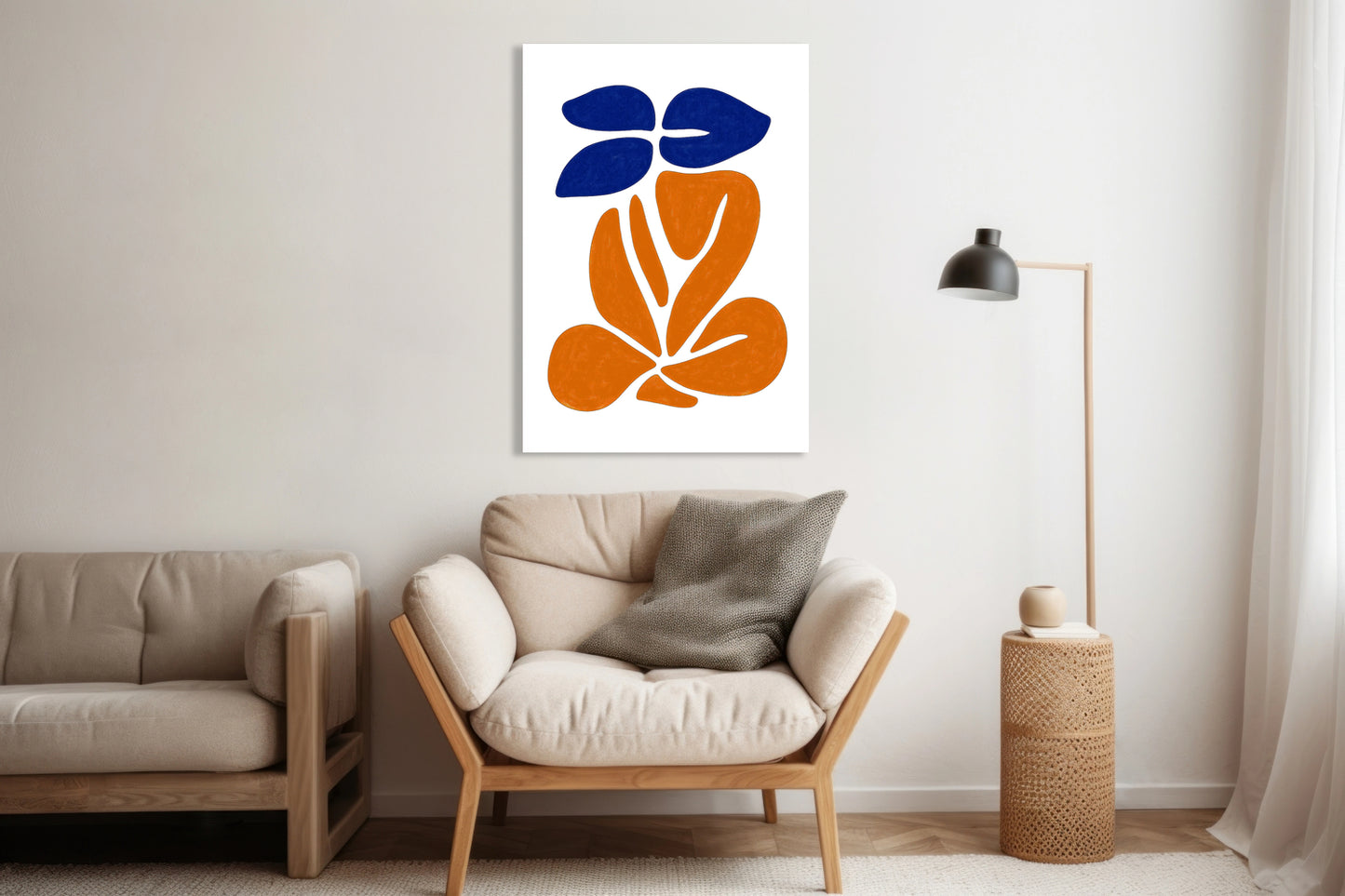 Obraz  Siad Minimalistyczny , Wnętrza Styl Skandynawski, Boho