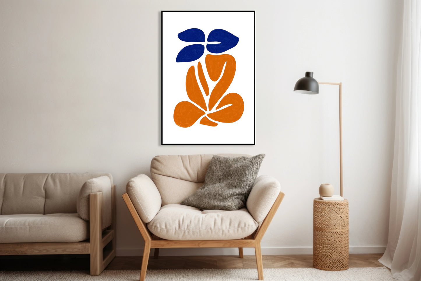Plakat  Siad Minimalistyczny , Wnętrza Styl Skandynawski, Boho