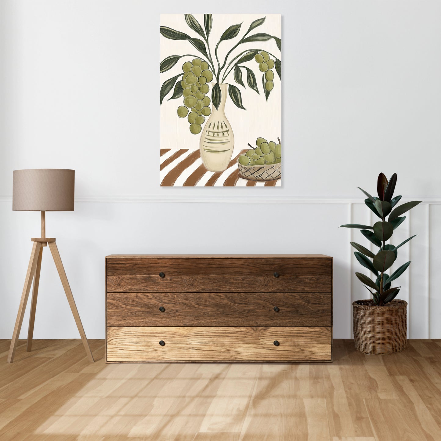 Obraz  Winogron Minimalistyczny , Wnętrza Styl Skandynawski, Boho