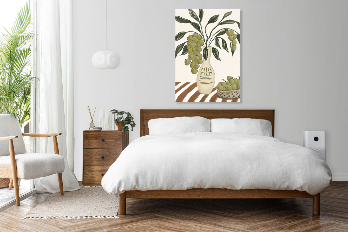 Obraz  Winogron Minimalistyczny , Wnętrza Styl Skandynawski, Boho