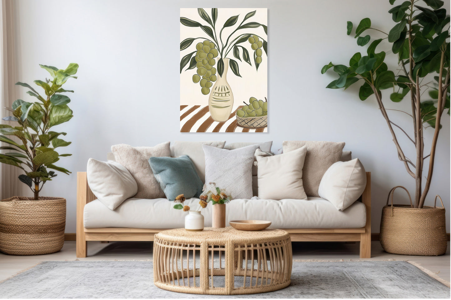 Obraz  Winogron Minimalistyczny , Wnętrza Styl Skandynawski, Boho
