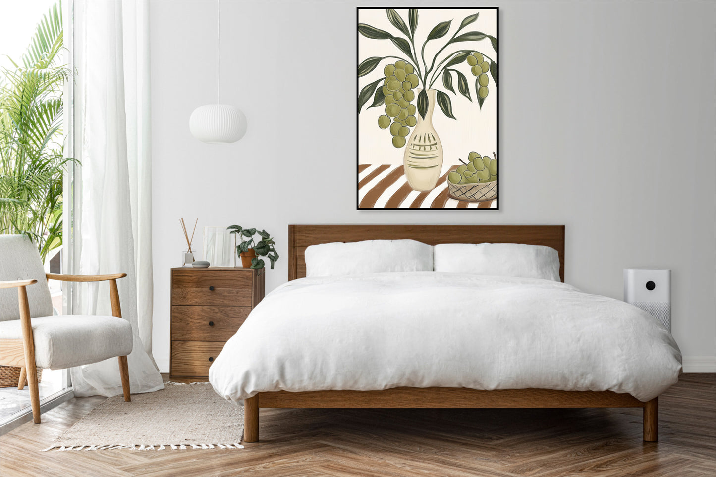 Plakat  Winogron Minimalistyczny , Wnętrza Styl Skandynawski, Boho