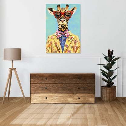 Obraz  Vintage Plakat Artystyczny | Portret | Żyrafa | Pop Art