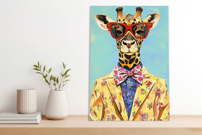 Obraz  Vintage Plakat Artystyczny | Portret | Żyrafa | Pop Art