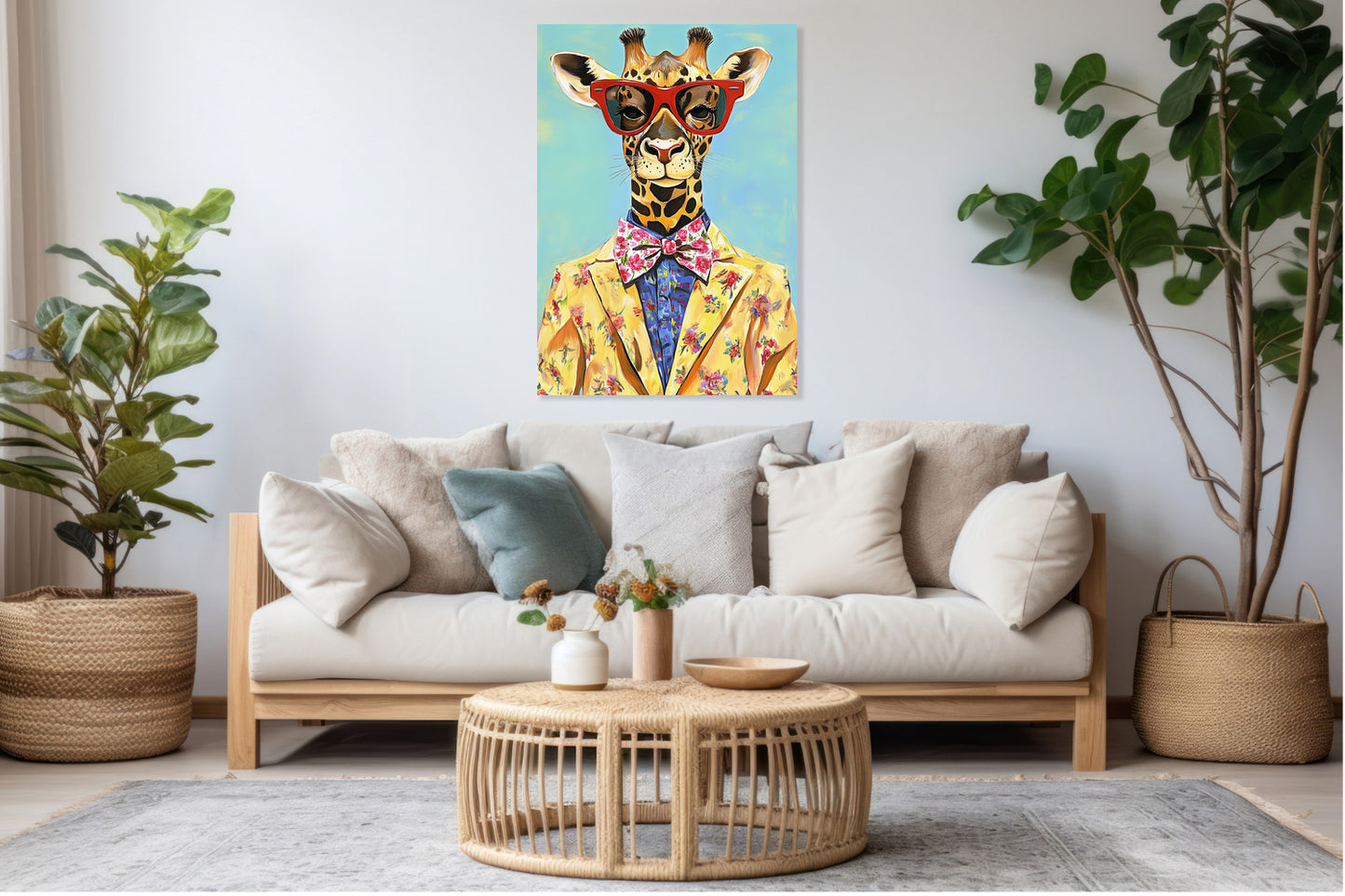 Obraz  Vintage Plakat Artystyczny | Portret | Żyrafa | Pop Art