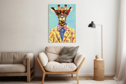 Obraz  Vintage Plakat Artystyczny | Portret | Żyrafa | Pop Art