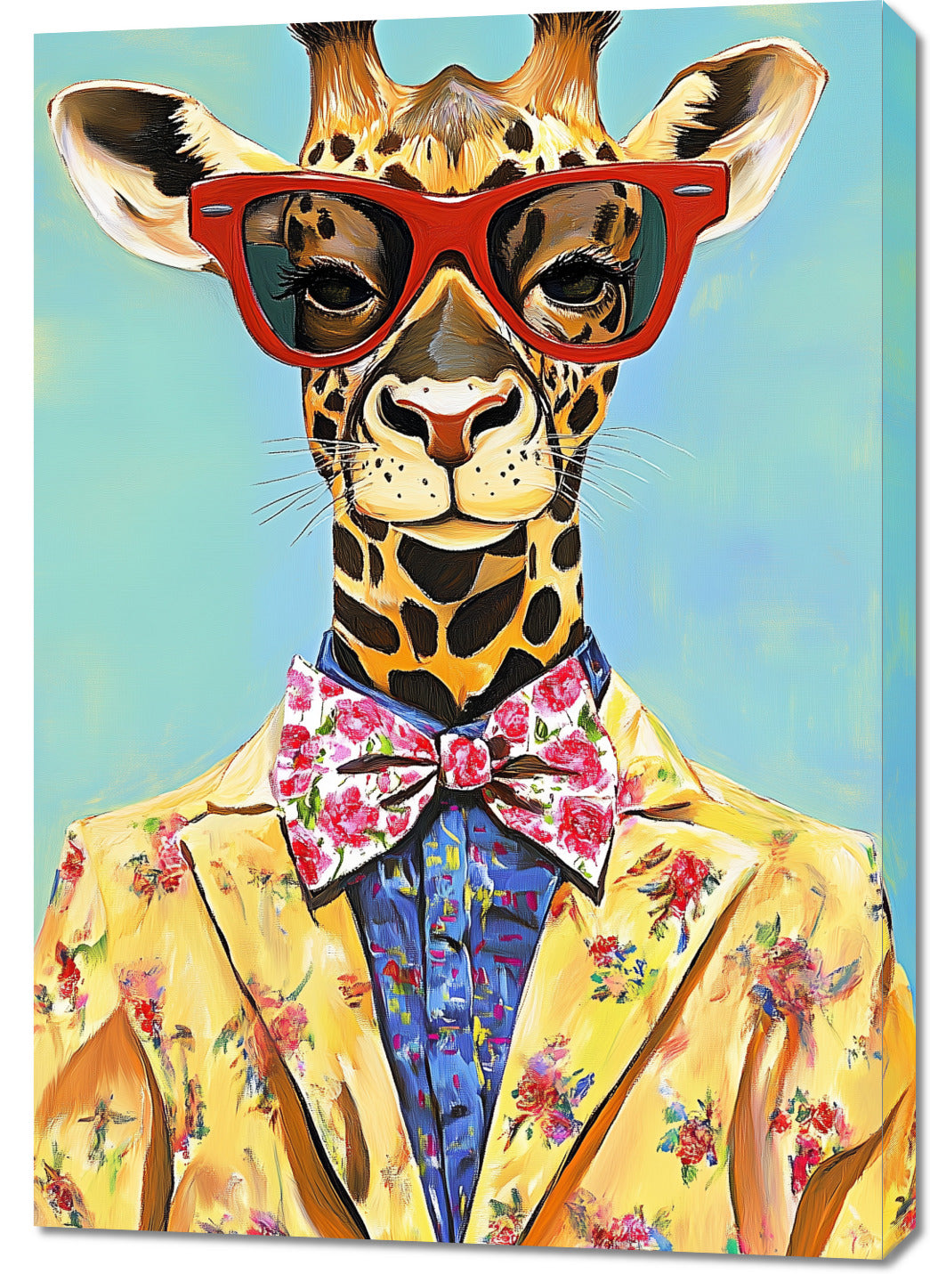 Obraz  Vintage Plakat Artystyczny | Portret | Żyrafa | Pop Art