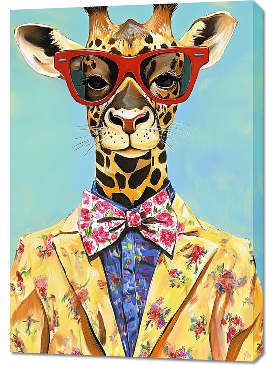 Obraz  Vintage Plakat Artystyczny | Portret | Żyrafa | Pop Art