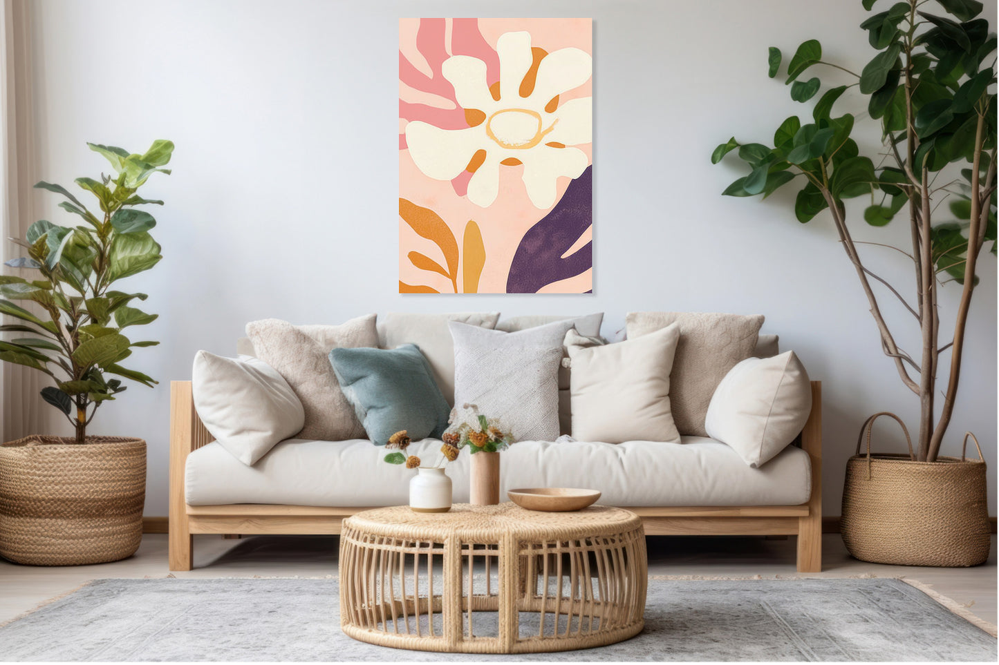 Obraz   Ogród Minimalistyczny , Wnętrza Styl Skandynawski, Boho