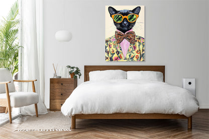 Obraz  Vintage Plakat Artystyczny | Portret | Kot | Pop Art