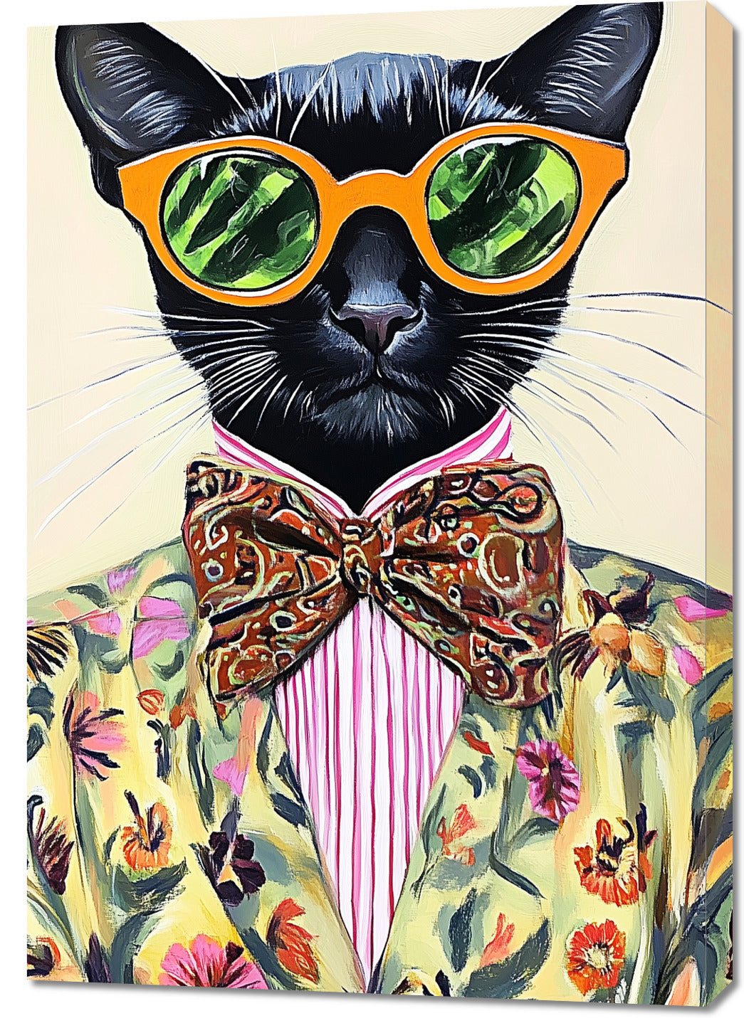 Obraz  Vintage Plakat Artystyczny | Portret | Kot | Pop Art