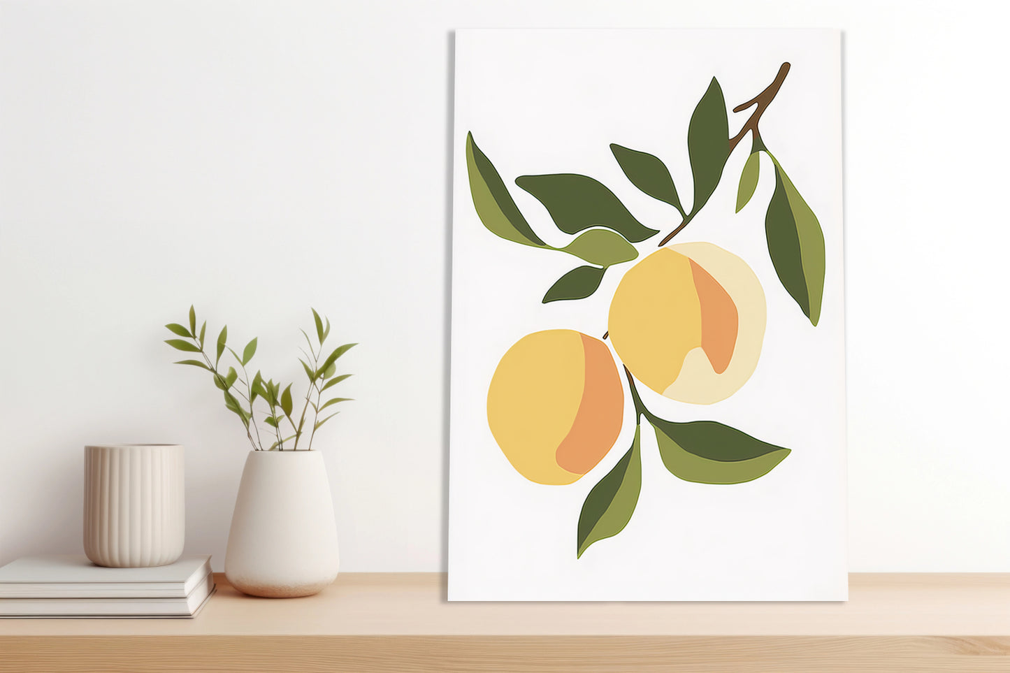 Obraz   Pomarańcz Minimalistyczny , Wnętrza Styl Skandynawski, Boho
