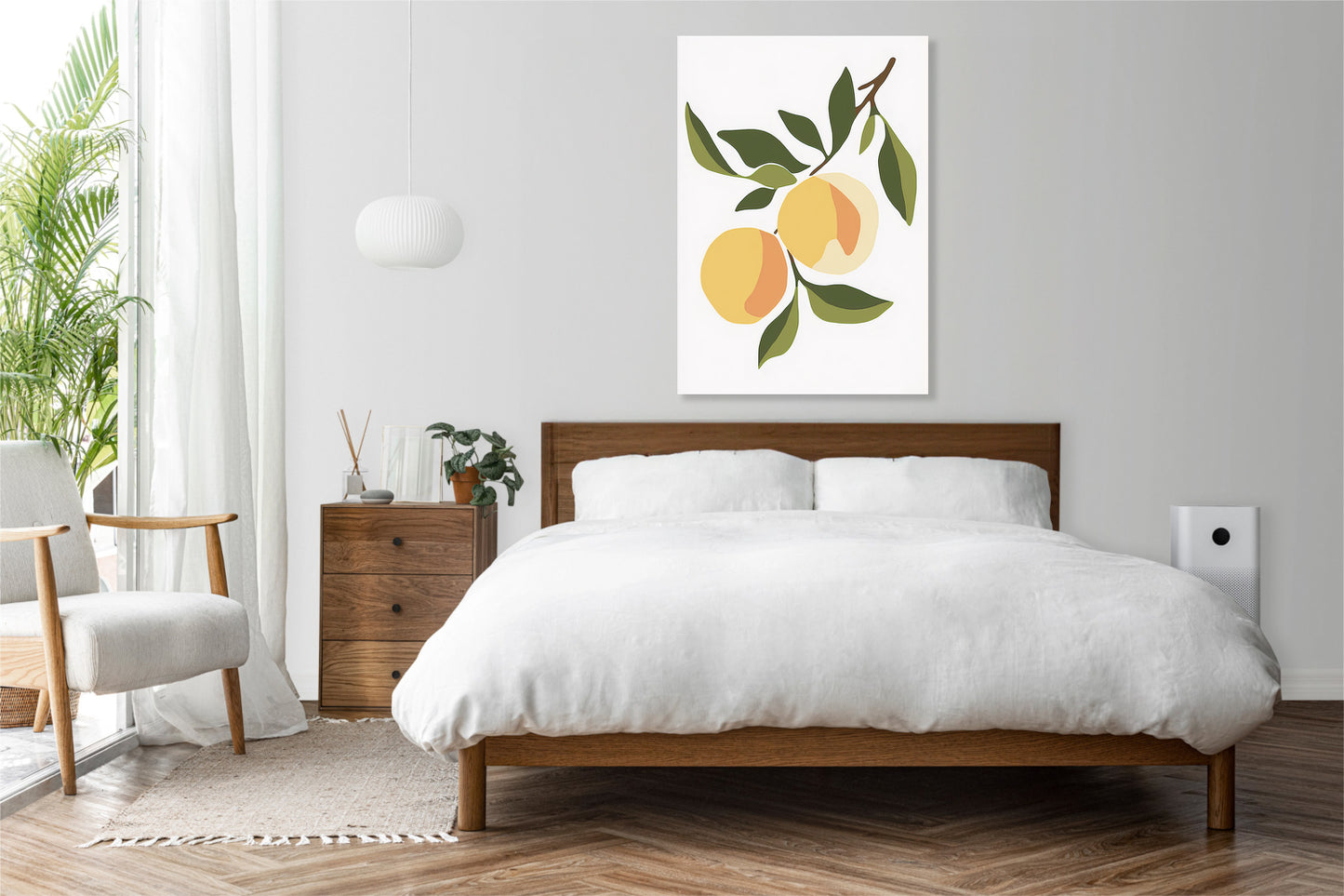 Obraz   Pomarańcz Minimalistyczny , Wnętrza Styl Skandynawski, Boho