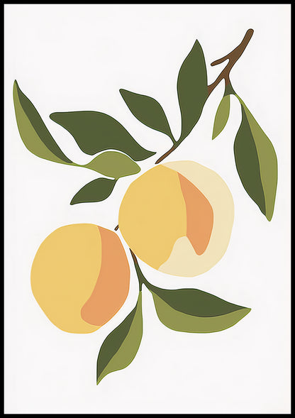 Plakat   Pomarańcz Minimalistyczny , Wnętrza Styl Skandynawski, Boho