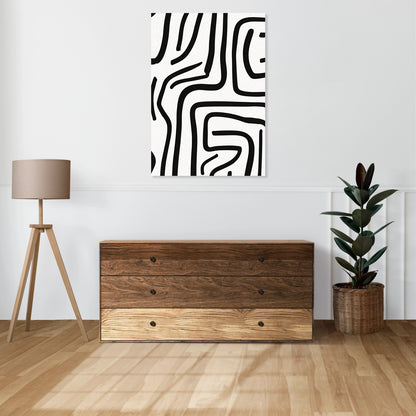 Obraz  Linijny Minimalistyczny , Wnętrza Styl Skandynawski, Boho