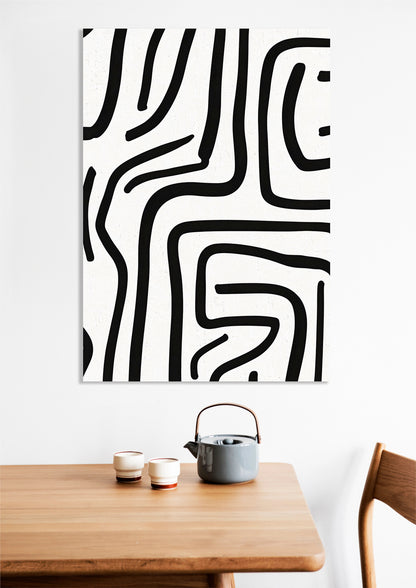 Obraz  Linijny Minimalistyczny , Wnętrza Styl Skandynawski, Boho