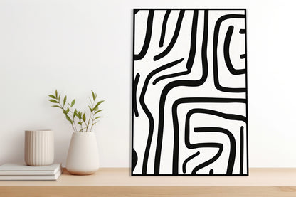 Plakat  Linijny Minimalistyczny , Wnętrza Styl Skandynawski, Boho
