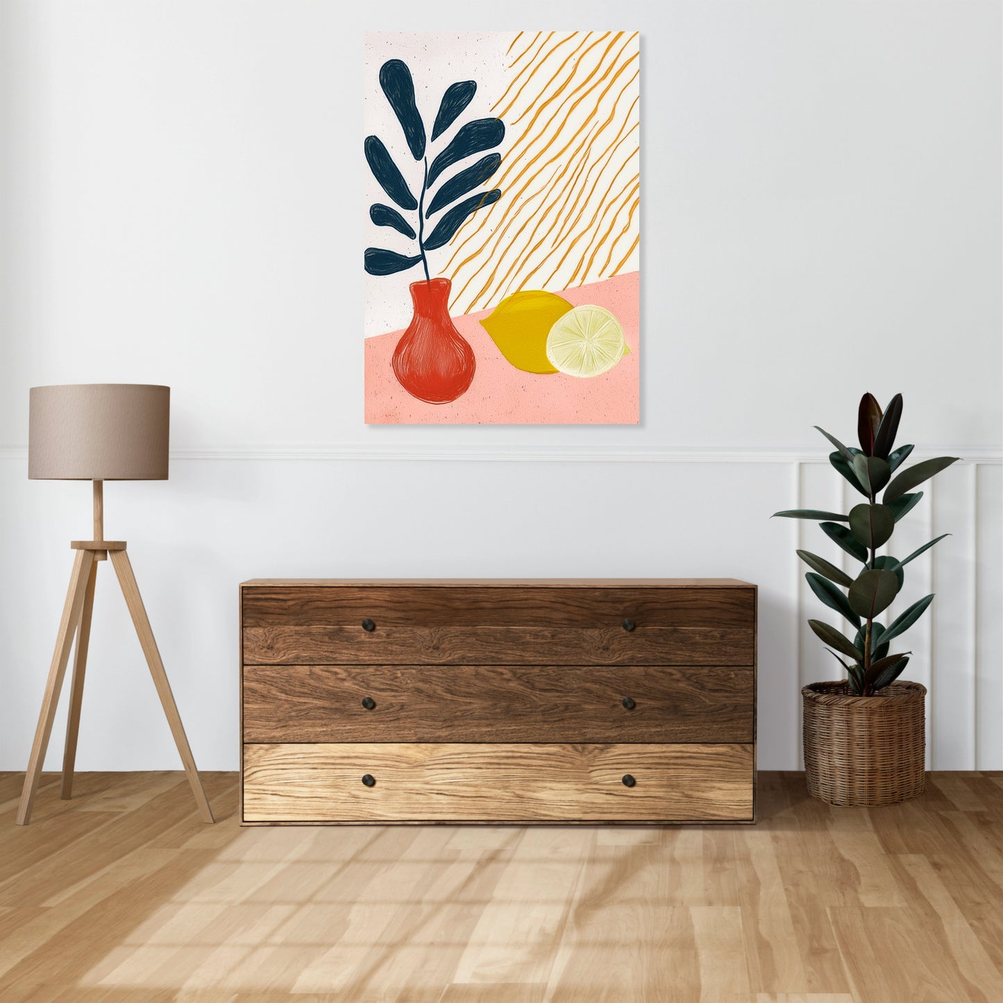 Obraz  Wazon Minimalistyczny , Wnętrza Styl Skandynawski, Boho