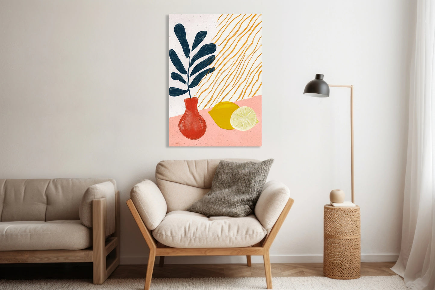 Obraz  Wazon Minimalistyczny , Wnętrza Styl Skandynawski, Boho