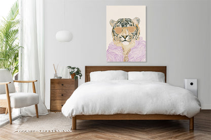 Obraz   Portret Zwierząt | Tygrys w Okularach | Pop Art