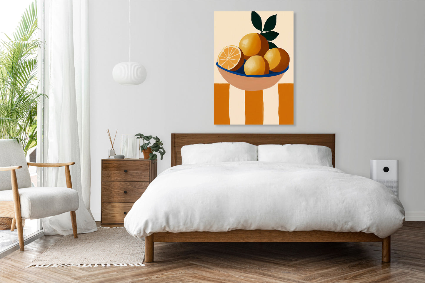 Obraz  Stolik Minimalistyczny , Wnętrza Styl Skandynawski, Boho