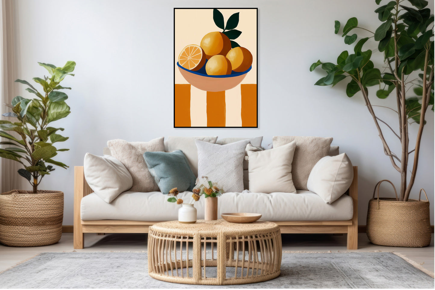 Plakat  Stolik Minimalistyczny , Wnętrza Styl Skandynawski, Boho