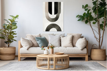 Obraz  Okręgi Minimalistyczny , Wnętrza Styl Skandynawski, Boho