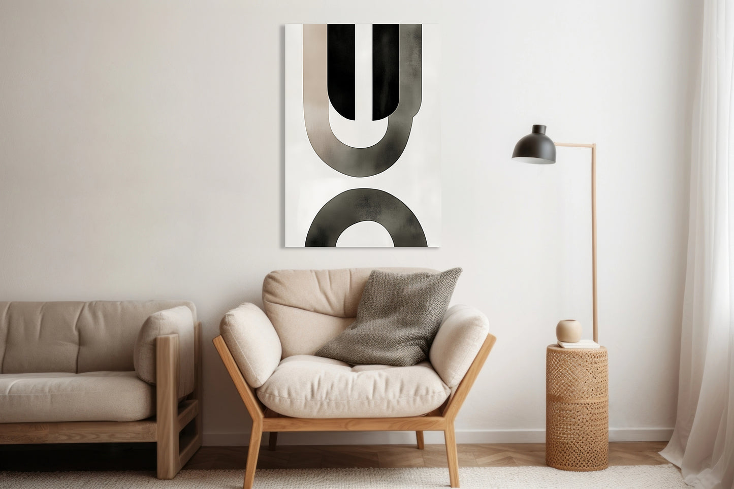 Obraz  Okręgi Minimalistyczny , Wnętrza Styl Skandynawski, Boho