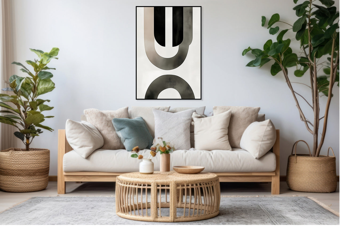 Plakat  Okręgi Minimalistyczny , Wnętrza Styl Skandynawski, Boho
