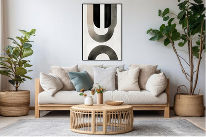 Plakat  Okręgi Minimalistyczny , Wnętrza Styl Skandynawski, Boho
