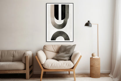 Plakat  Okręgi Minimalistyczny , Wnętrza Styl Skandynawski, Boho
