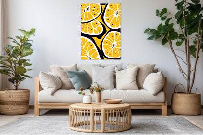Obraz  Nowoczesny Owoce I Cytryny I  Pop Art Vintage do Salonu