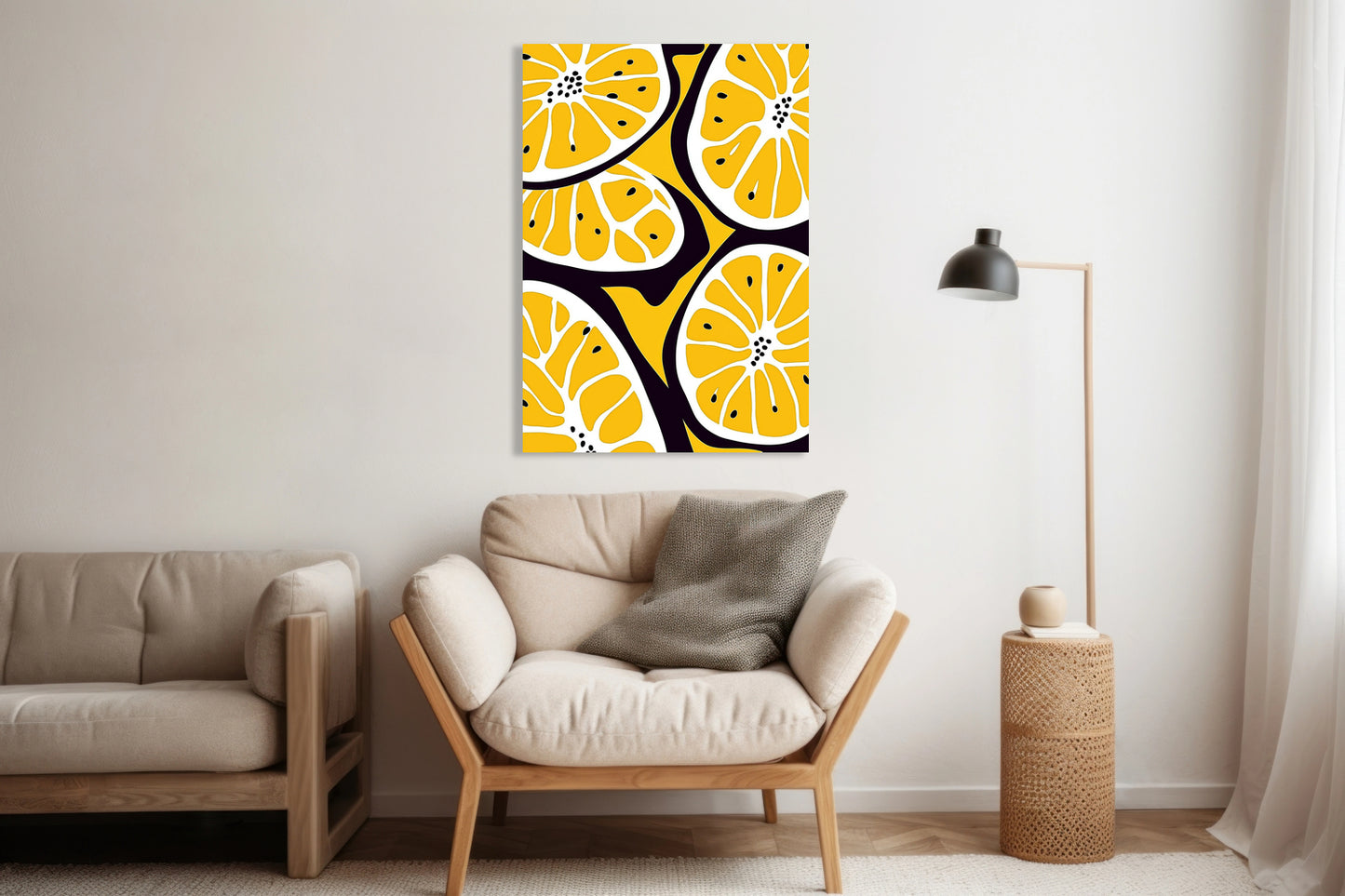 Obraz  Nowoczesny Owoce I Cytryny I  Pop Art Vintage do Salonu
