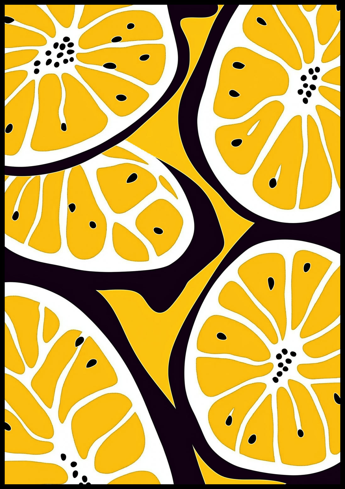 Plakat  Nowoczesny Owoce I Cytryny I  Pop Art Vintage do Salonu