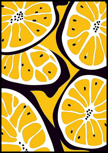Plakat  Nowoczesny Owoce I Cytryny I  Pop Art Vintage do Salonu